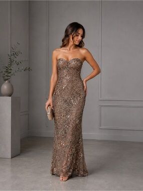Dress The Population Shaylene Sequin Dress Large B1166